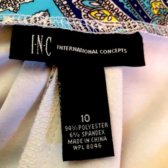 INC Pleated Skater Skirt, Size 10 Paisley Print - Picture 2 of 6